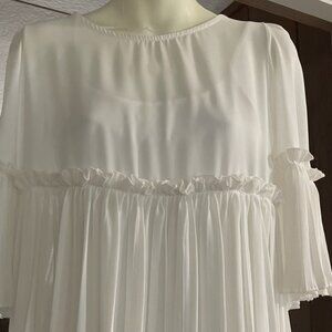 White pleated top - size Small preloved,